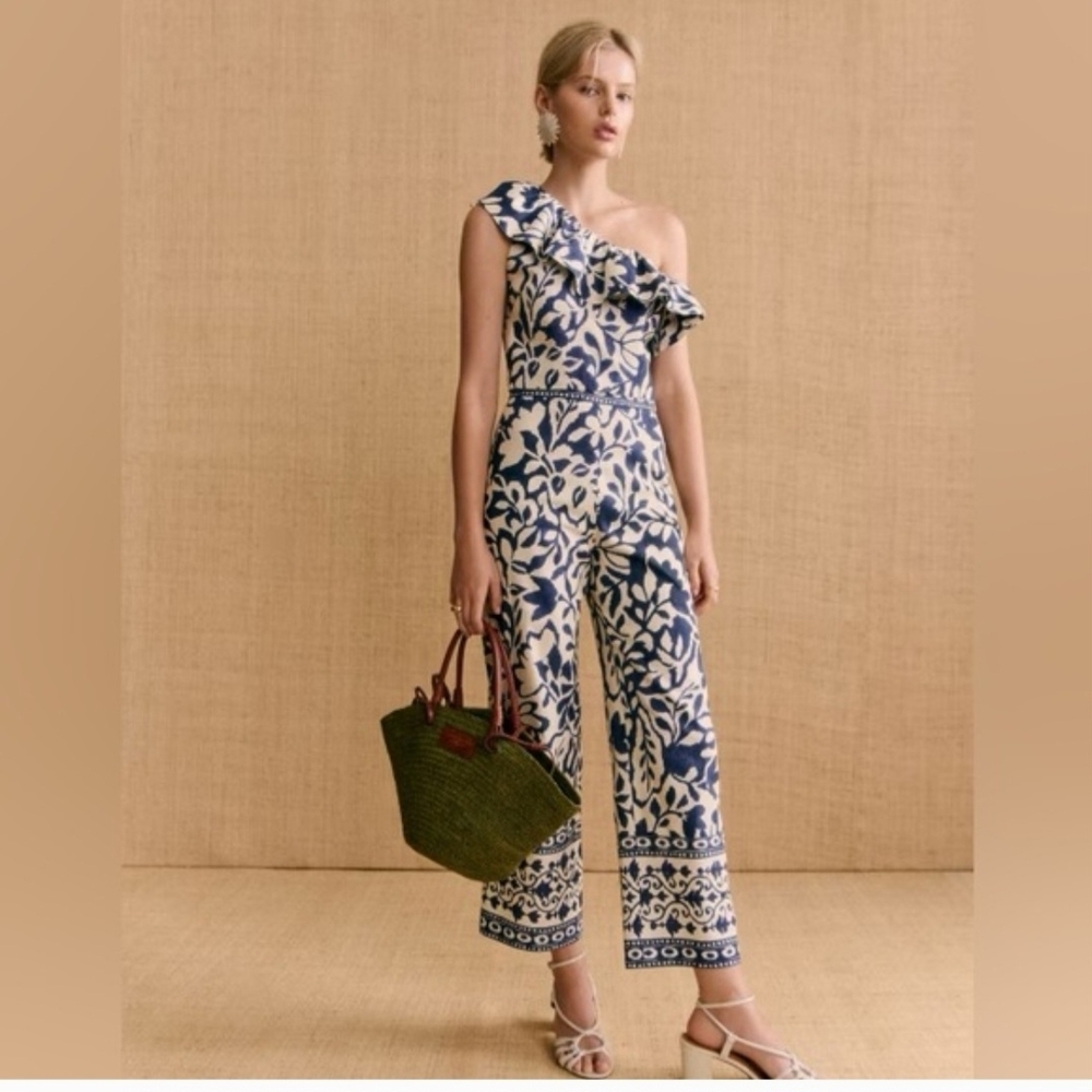 Sezane x Momoni Martin Crop Trousers Nora Print Size 10